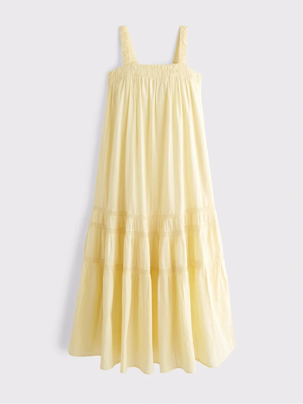 Abercrombie & Fitch 100% Cotton Tiered Flowy Maxi Dress